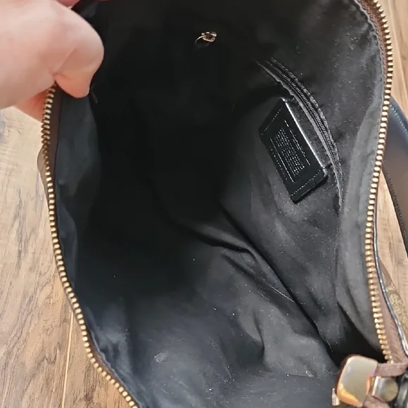 Coach Signature Marlon Women's Dark Brown and Tan Hobo Bag - Picture 9 of 17